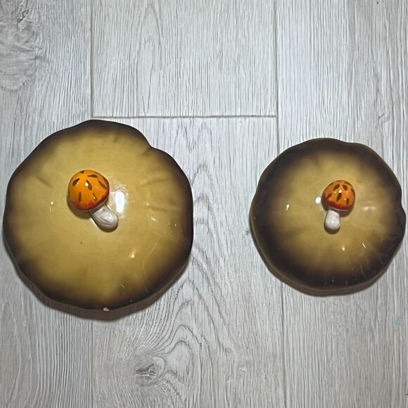 1978 Vintage Sears Roebuck Mushroom Canister Lids - Picture 1 of 5